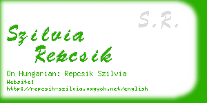 szilvia repcsik business card